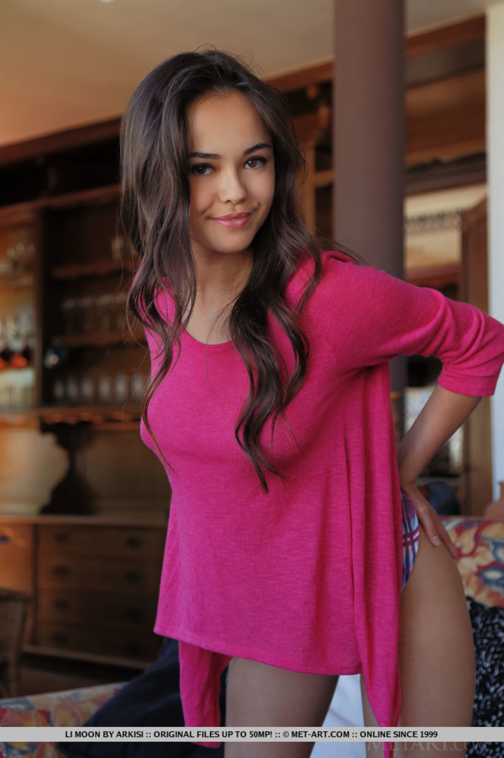 Cute Angel Li Moon Threw Off Her Pink Dress 09