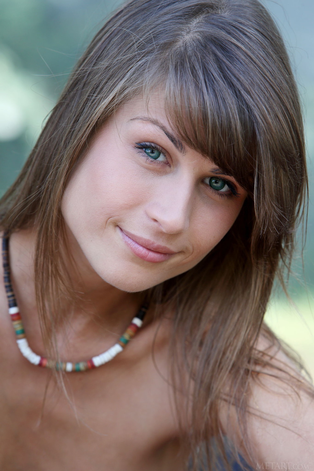 Amazing Cute Brunette Mia D In The Forest 11