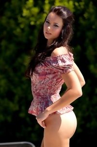 Brunette Babe Natasha Belle Outdoor