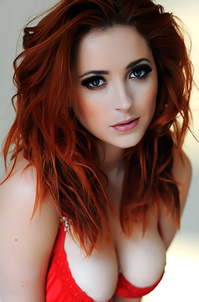 Lucy V In Red Lingerie